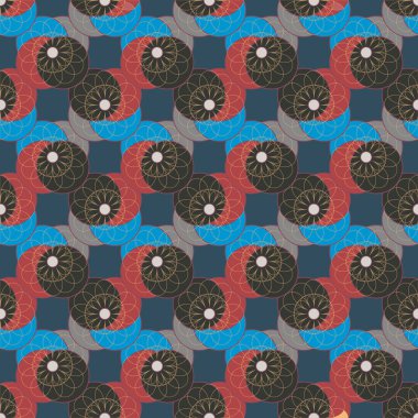 soyut renkli çiçek seamless modeli