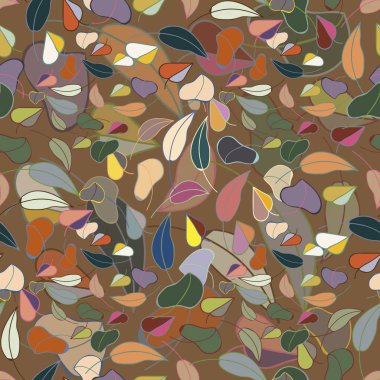 Güzel renk sonbahar yaprak düşmek seamless modeli.