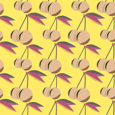 Kiraz için arka plan ile renkli seamless modeli. 