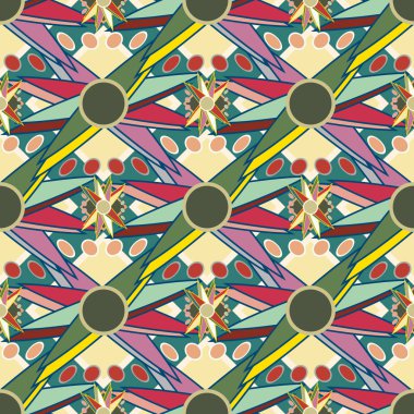 soyut geometrik renkli seamless modeli. vektör çizim