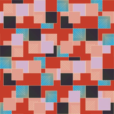 soyut geometrik renkli seamless modeli. vektör çizim