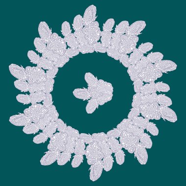 Stil zentangle yeni simetrik mandala doodle ile sanat esin kaynağı oldu. Duvar kağıdı, desen dolgularını, web sayfaları, yüzey dokuları için dekoratif nesne-ebilmek var olmak kullanılmış.