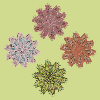 Stil zentangle yeni simetrik mandala doodle ile sanat esin kaynağı oldu. Duvar kağıdı, desen dolgularını, web sayfaları, yüzey dokuları için dekoratif nesne-ebilmek var olmak kullanılmış.