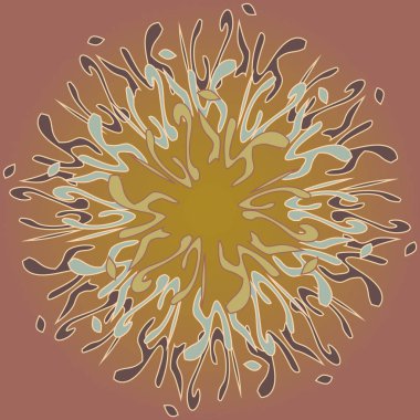 Yeni simetrik soyut mandala. Duvar kağıdı, desen dolgularını, web sayfaları, yüzey dokuları için dekoratif nesne-ebilmek var olmak kullanılmış.