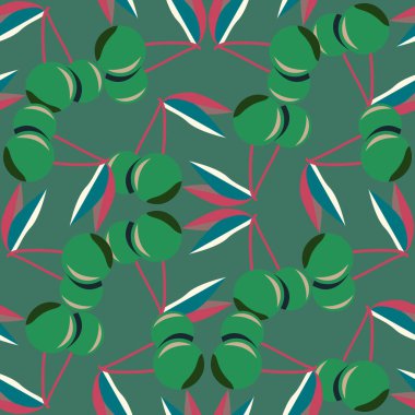 Kiraz için arka plan ile renkli seamless modeli. 