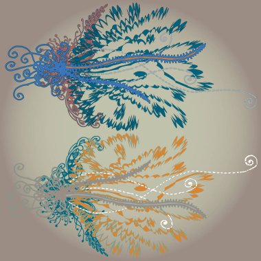 Yeni tasarım çalışmaları için el yapımı doodle ile soyut desen