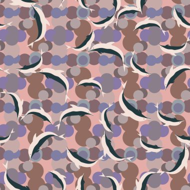 Renkli yunuslar Dikişsiz desen, çizim