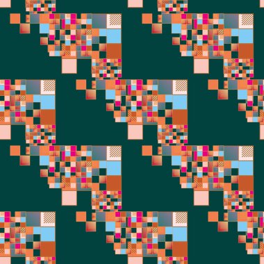 soyut geometrik renkli seamless modeli. vektör çizim