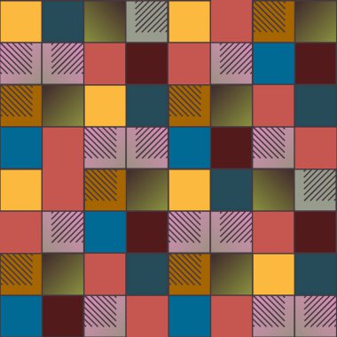 soyut geometrik renkli seamless modeli. vektör çizim