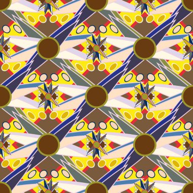 soyut renkli çiçek seamless modeli