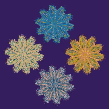 Stil zentangle yeni simetrik mandala doodle ile sanat esin kaynağı oldu. Duvar kağıdı, desen dolgularını, web sayfaları, yüzey dokuları için dekoratif nesne-ebilmek var olmak kullanılmış.