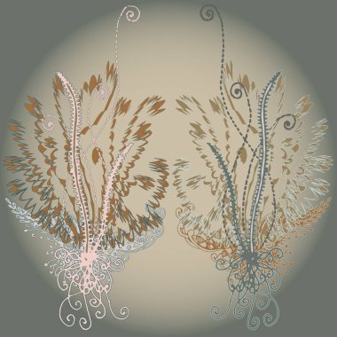 Yeni tasarım çalışmaları için el yapımı doodle ile soyut desen