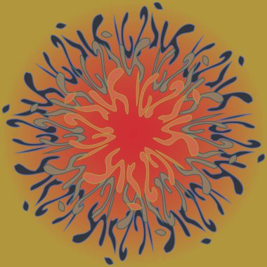 Yeni simetrik soyut mandala. Duvar kağıdı, desen dolgularını, web sayfaları, yüzey dokuları için dekoratif nesne-ebilmek var olmak kullanılmış.