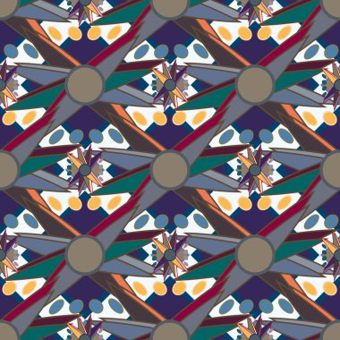 soyut renkli çiçek seamless modeli