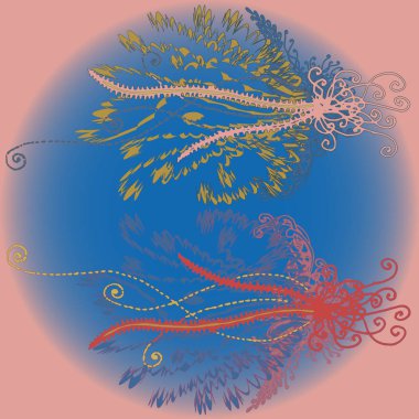 Yeni tasarım çalışmaları için el yapımı doodle ile soyut desen