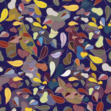 Güzel renk sonbahar yaprak düşmek seamless modeli.