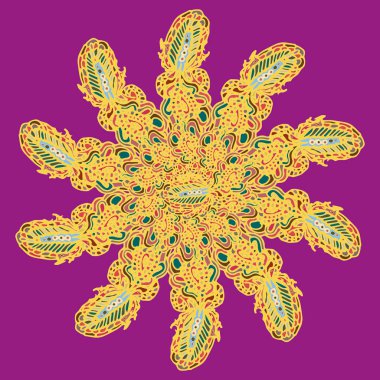 Stil zentangle yeni simetrik mandala doodle ile sanat esin kaynağı oldu. Duvar kağıdı, desen dolgularını, web sayfaları, yüzey dokuları için dekoratif nesne-ebilmek var olmak kullanılmış.