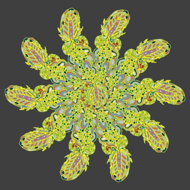 Stil zentangle yeni simetrik mandala doodle ile sanat esin kaynağı oldu. Duvar kağıdı, desen dolgularını, web sayfaları, yüzey dokuları için dekoratif nesne-ebilmek var olmak kullanılmış.