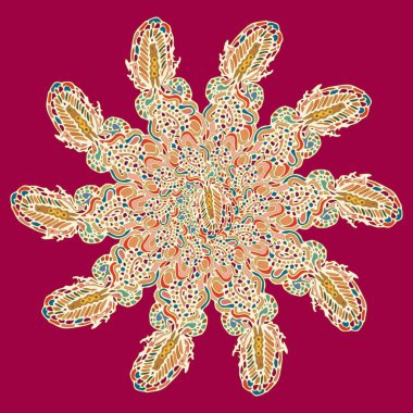 Stil zentangle yeni simetrik mandala doodle ile sanat esin kaynağı oldu. Duvar kağıdı, desen dolgularını, web sayfaları, yüzey dokuları için dekoratif nesne-ebilmek var olmak kullanılmış.