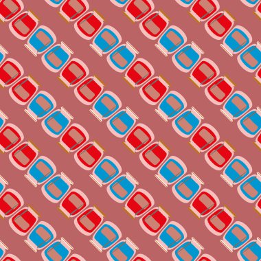 simetrik soyut desen, vektör çizim oluşturma 