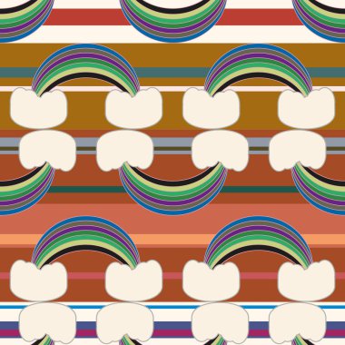 Gökkuşağı seamless modeli. Gökkuşağı Dizayn Tekstil, iç tasarım, keten, vb için. Şirin soyut çocuklar arka plan.