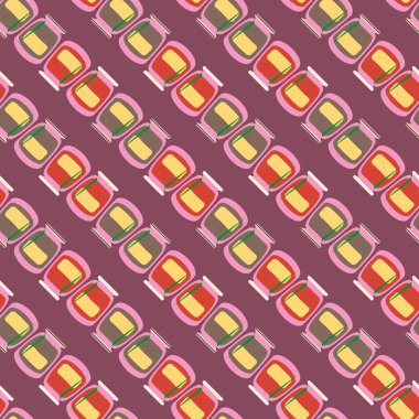 simetrik soyut desen, vektör çizim oluşturma 