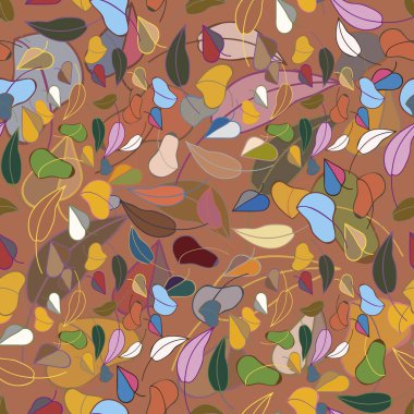 Güzel renk sonbahar yaprak düşmek seamless modeli.