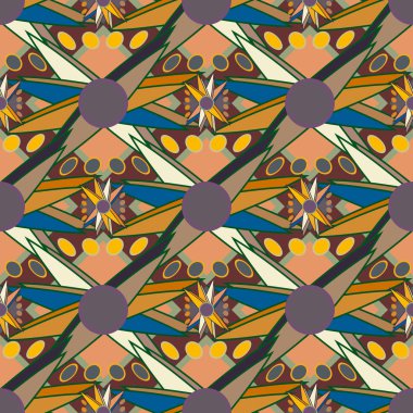 soyut renkli çiçek seamless modeli