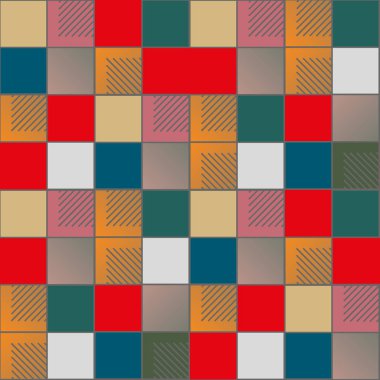 soyut geometrik renkli seamless modeli. vektör çizim