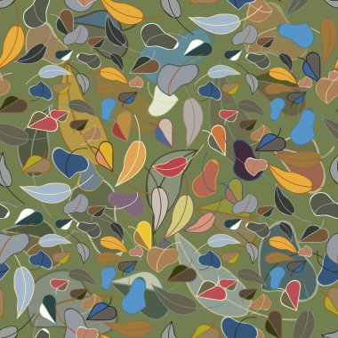 Güzel renk sonbahar yaprak düşmek seamless modeli.