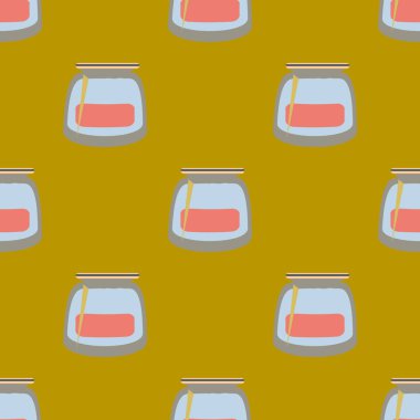 Kavanoz ile rustik ev konserve yeni dikişsiz desen arka planı için.