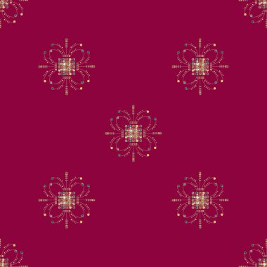 Renkli vintage seamless modeli, vektör çizim 