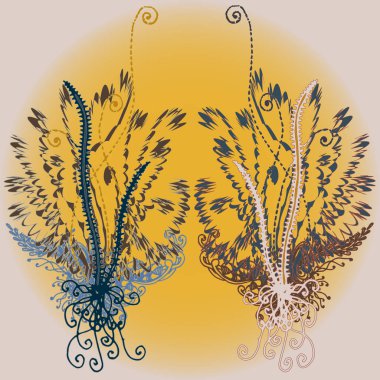 Yeni tasarım çalışmaları için el yapımı doodle ile soyut desen