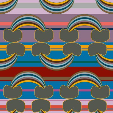 Gökkuşağı seamless modeli. Gökkuşağı Dizayn Tekstil, iç tasarım, keten, vb için. Şirin soyut çocuklar arka plan.