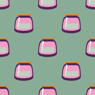 Kavanoz ile rustik ev konserve yeni dikişsiz desen arka planı için.