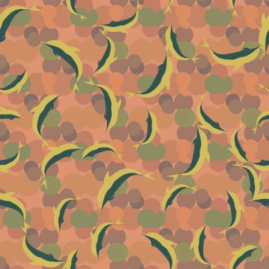 Renkli yunuslar Dikişsiz desen, çizim