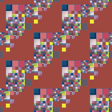 soyut geometrik renkli seamless modeli. vektör çizim