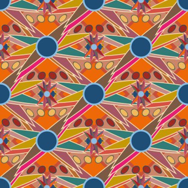 soyut renkli çiçek seamless modeli