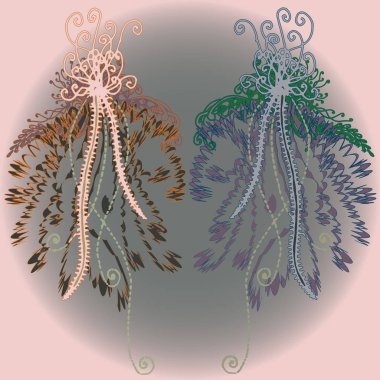 Yeni tasarım çalışmaları için el yapımı doodle ile soyut desen