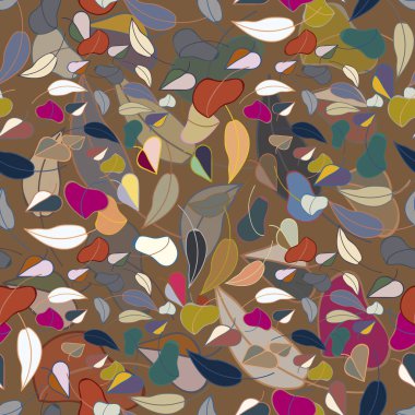 Güzel renk sonbahar yaprak düşmek seamless modeli.