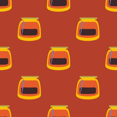 Kavanoz ile rustik ev konserve yeni dikişsiz desen arka planı için.