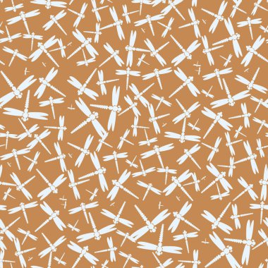 Dekoratif renkli seamless modeli ile şirin yusufçuk