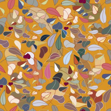 Güzel renk sonbahar yaprak düşmek seamless modeli.