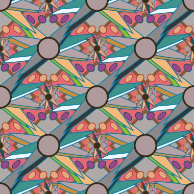 soyut renkli çiçek seamless modeli