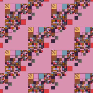 soyut geometrik renkli seamless modeli. vektör çizim