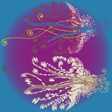 Yeni tasarım çalışmaları için el yapımı doodle ile soyut desen