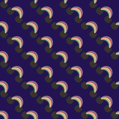 Gökkuşağı seamless modeli. Gökkuşağı Dizayn Tekstil, iç tasarım, keten, vb için. Şirin soyut çocuklar arka plan.