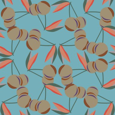 Kiraz için arka plan ile renkli seamless modeli. 