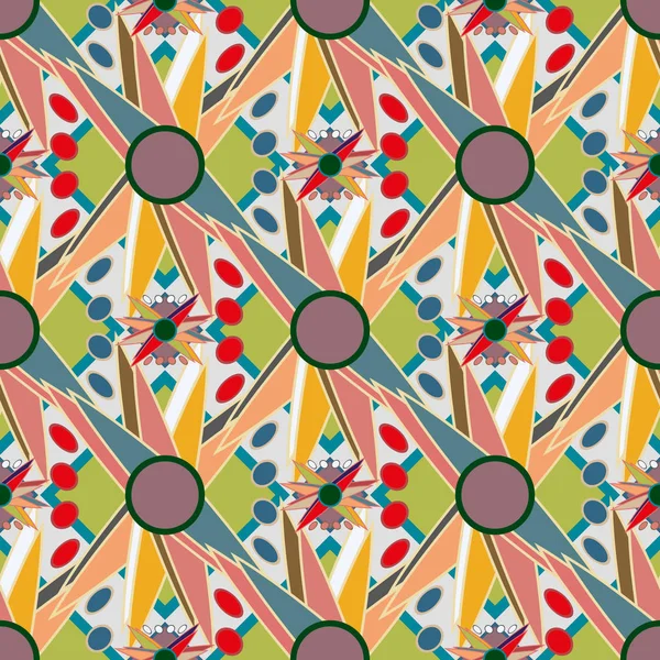 Patrón Sin Costura Floral Colorido Abstracto — Vector de stock