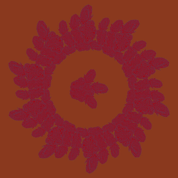 New symmetrical mandala in style zentangle inspired art with doodle. Decorative object can be used for wallpaper, pattern fills, web pages, surface textures.